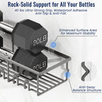 8 Pack Adhesive Bathroom Holders & Dispensers for Kids & Adults, Black