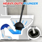 FORASTO 2in1 Toilet Brush & Plunger Set, Bathroom Essentials for Apartment