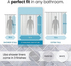 LiBa Shower Curtain PEVA 8G, 72x72 Inch Waterproof Clear