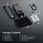 OlarHike Tire Inflator Portable Air Compressor,Dual Power-3*2000mAh &12V DC