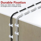 XHF 60PCS 5/8” Clear Adhesive Cable Wire Wall Light Clips, Cord Holder