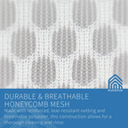 Muchfun 3Pcs Durable Honeycomb Mesh Laundry Bags for Delicates 12x16 Inches