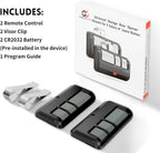 2 for LiftMaster Chamberlain Craftsman Garage Door Opener Remote