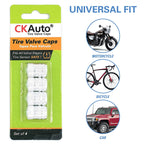 CKAuto Tire Valve Stem Caps, Aluminum Black, 4 pcs/Pack