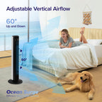 Levoit Tower Fan for Bedroom, 20dB Quiet Desk Fan, Easy to Carry & Plug-in