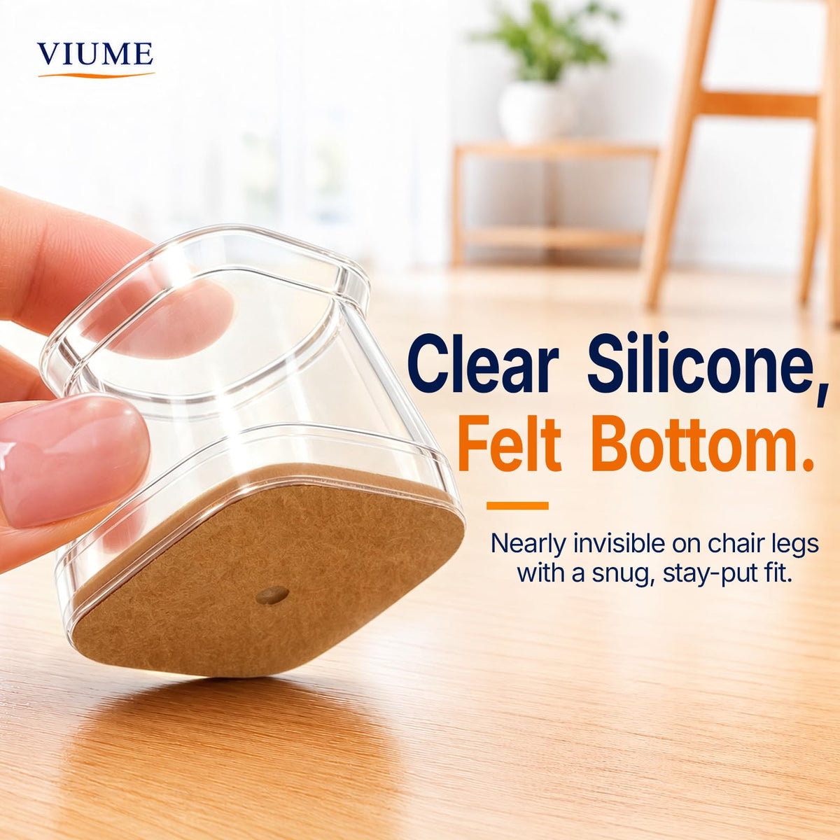 VIUME 24 Pcs Chair Leg Floor Protectors for Hardwood Floors Round