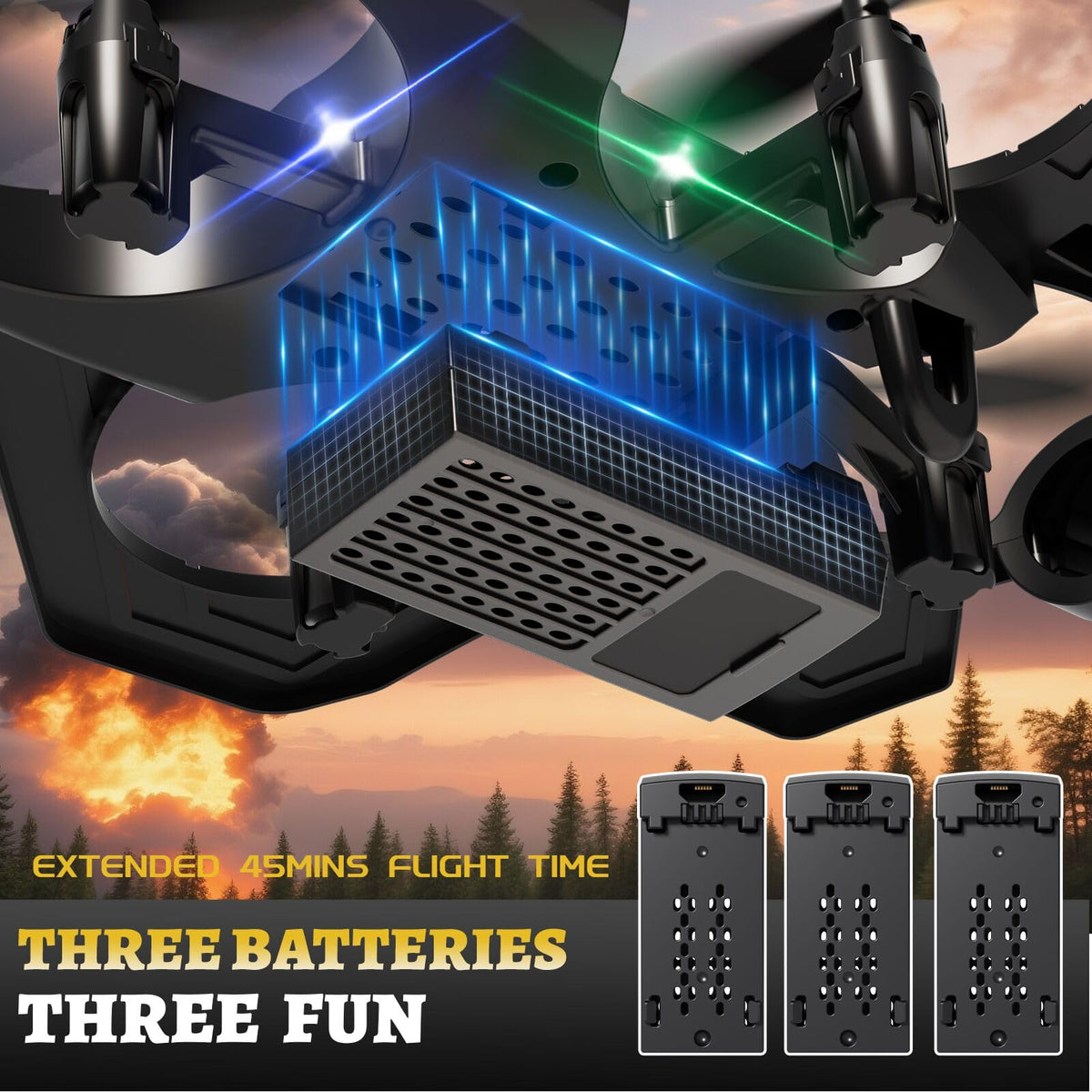 4DRC RC Planes Remote Control Airplanes for Kids,Halloween,2Batteries