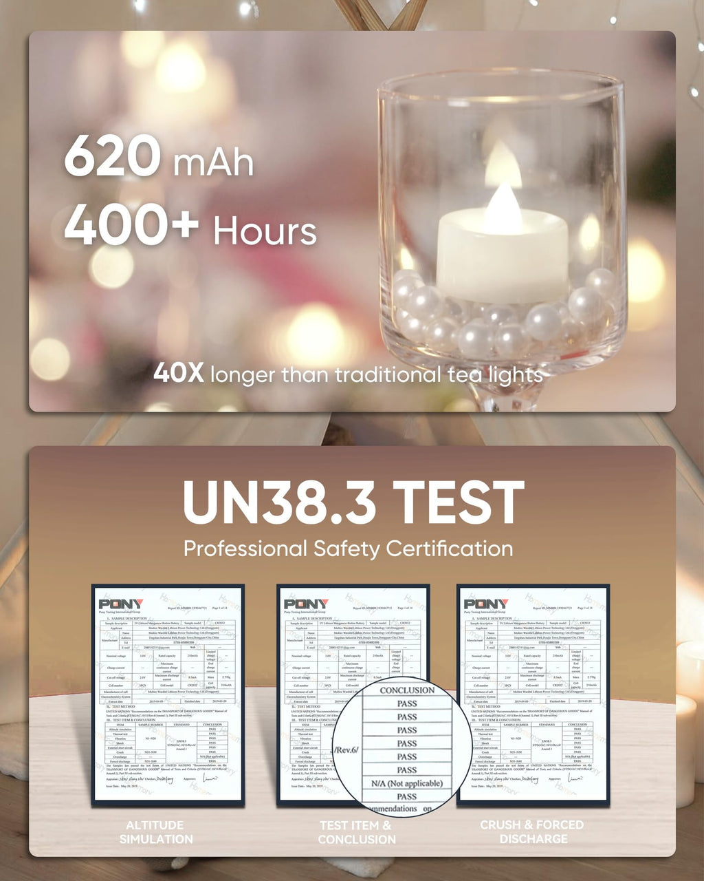 Homemory 24-Pack Remote Flameless LED Battery Tea Light Candles, 400+Hrs