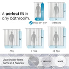 LiBa Shower Curtain PEVA 8G, 72x72 Inch Waterproof Clear