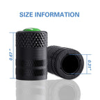 CKAuto Tire Valve Stem Caps, Aluminum Black, 4 pcs/Pack