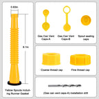 Gas Can Spout Replacement Kit, Gas Can Nozzle Replacement (2 Kits-Yellow)