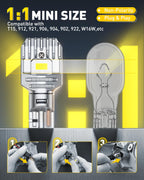 AUXITO 194 LED Bulbs for License Plate Light 168 175 2825 W5W T10 24-SMD 3014 Chipsets 6000K White for Car Dome Door Map Dash Courtesy Cargo License Plate Lights, Pack of 2
