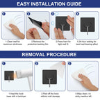Adhesive Wall Hooks No Drill Clear Heavy Duty, 13LB Sticky 12 Pack