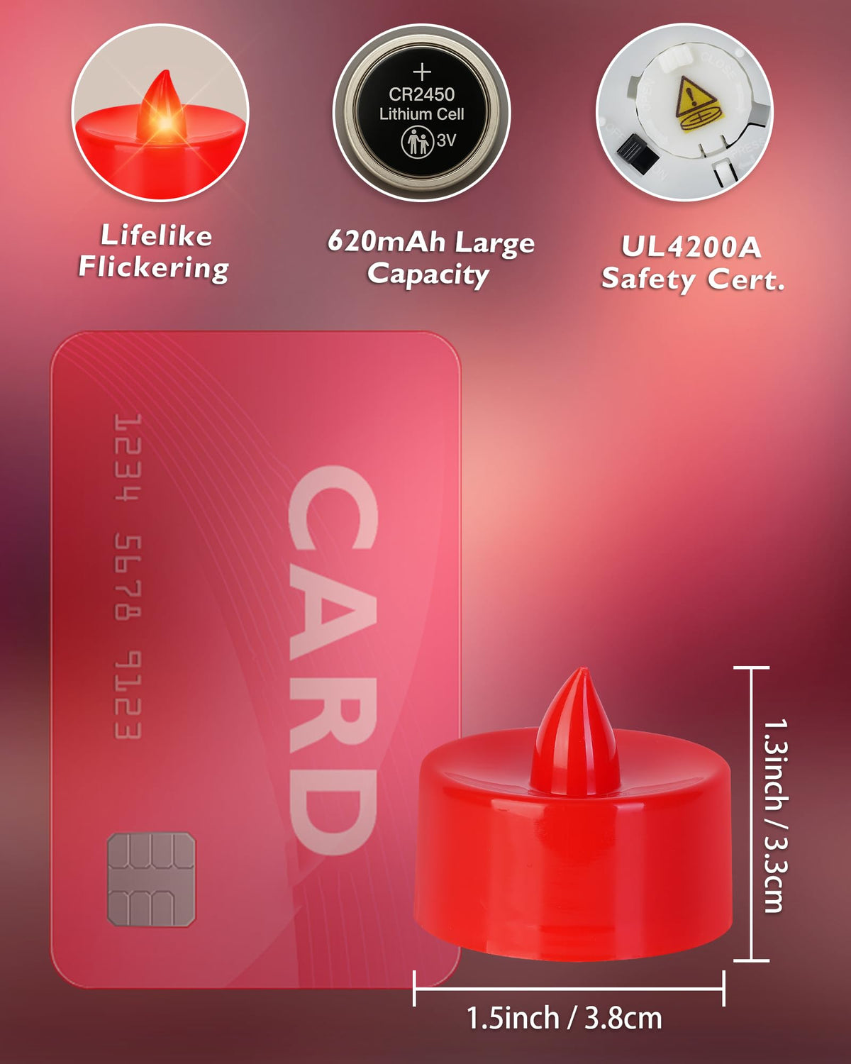 Homemory 24-Pack Remote Flameless LED Battery Tea Light Candles, 400+Hrs