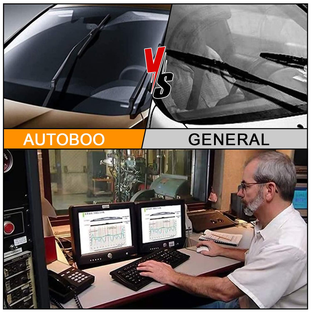 AUTOBOO 26" and 18" Windshield Wipers Blades (Pack Of 2)