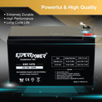 ExpertPower EXP1270, 12V 7Ah Battery SLA Rechargeable with F1 Terminals