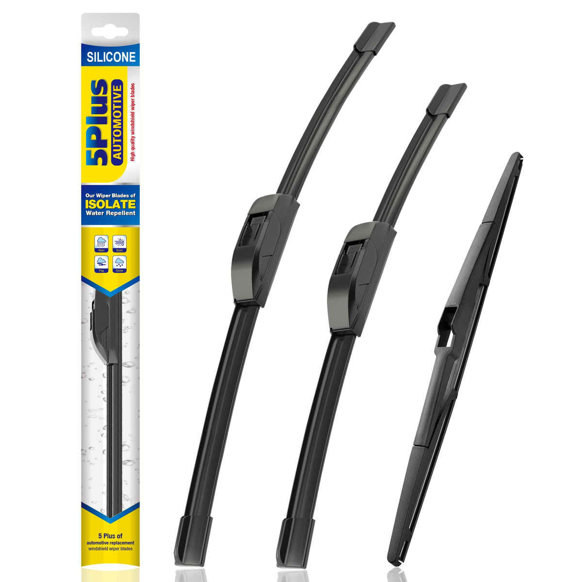 5 PLUS Silicone Windshield Wipers Fits Subaru Impreza 2017-2024 (3 PACK)