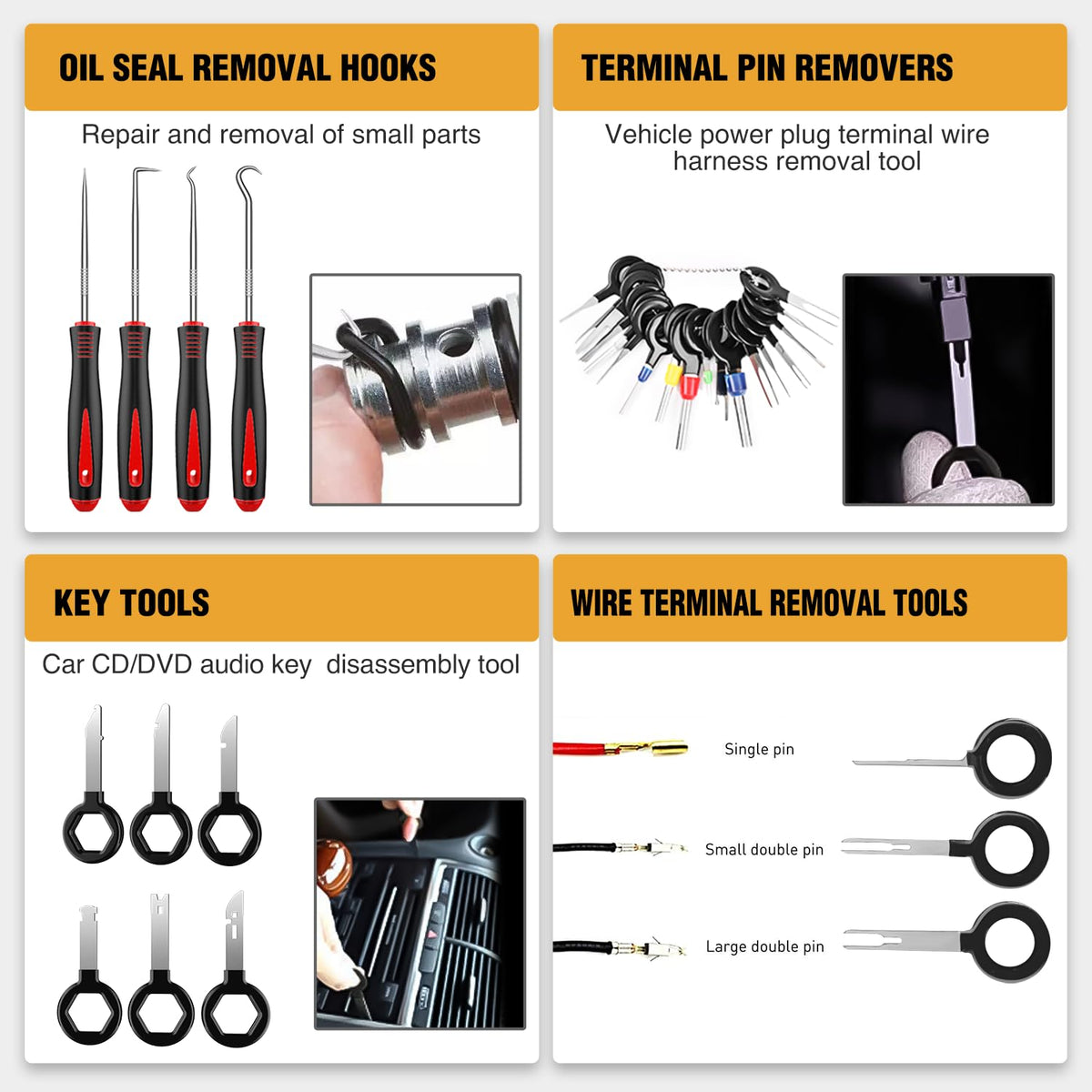 GOOACC 238Pcs Auto Trim Removal Tool and Push Pin Retainer Clip Set