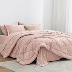 Love's cabin Twin Comforter Set, 5 Pieces Bed in a Bag, Aqua