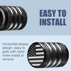 DECURCAR Tire Valve Stem Caps 5 Pack American Flag - Purple