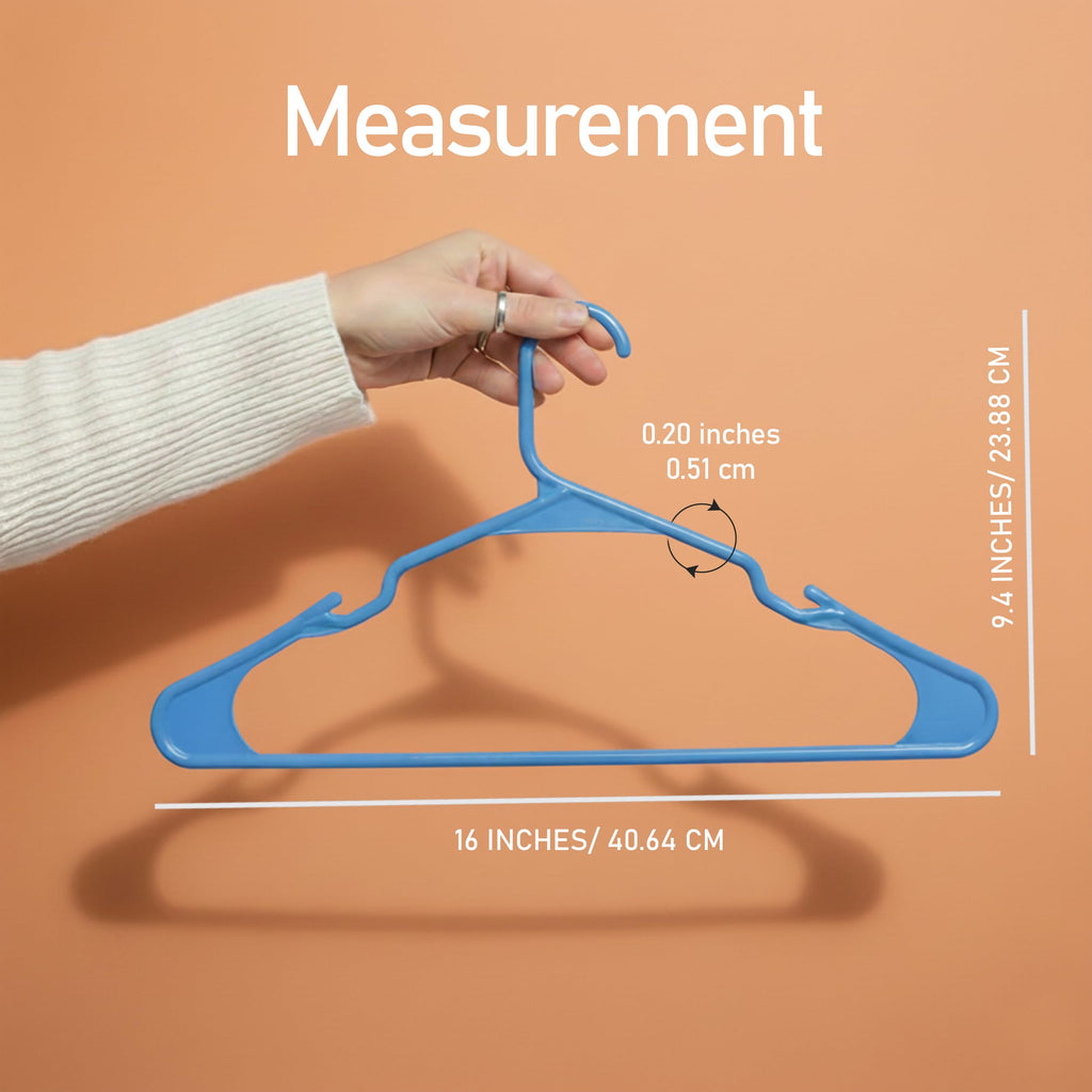 Utopia Home Plastic Hangers 50 Pack – Space Saving Clothes Hanger White