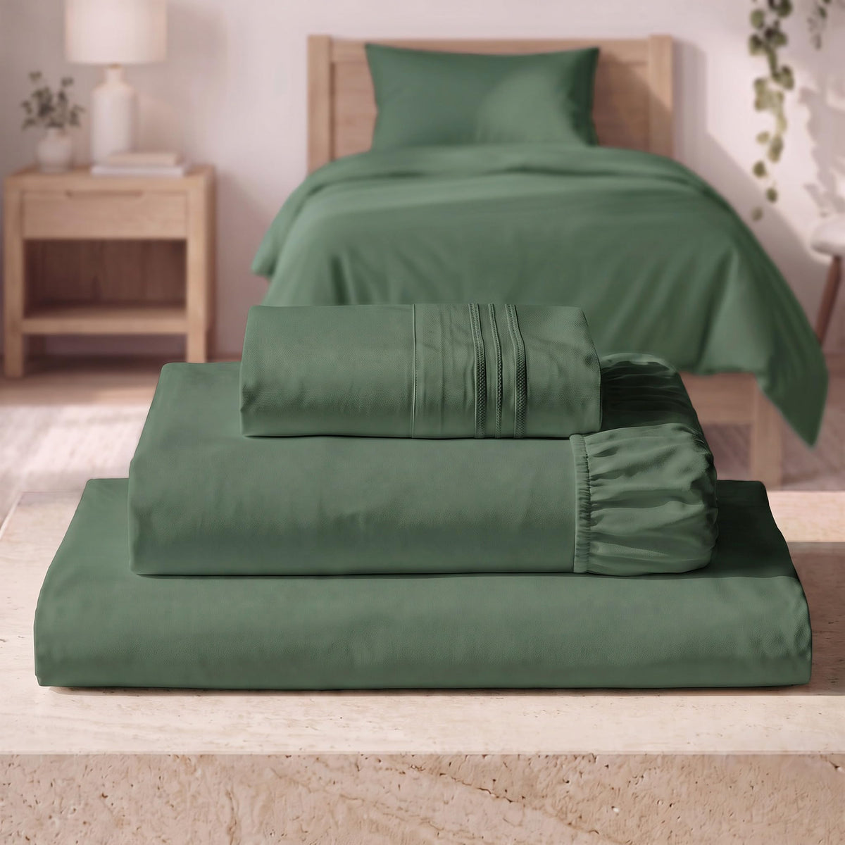 Mellanni Iconic 4-Piece Bed Sheet Set, 16" Deep Pocket (Queen, White)