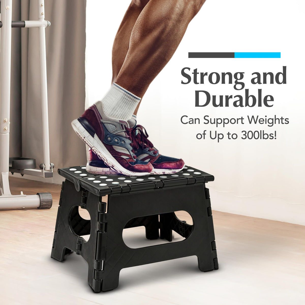 Handy Laundry Folding Step Stool 9 Inch, Pink, Non-Slip Holds 300 lbs