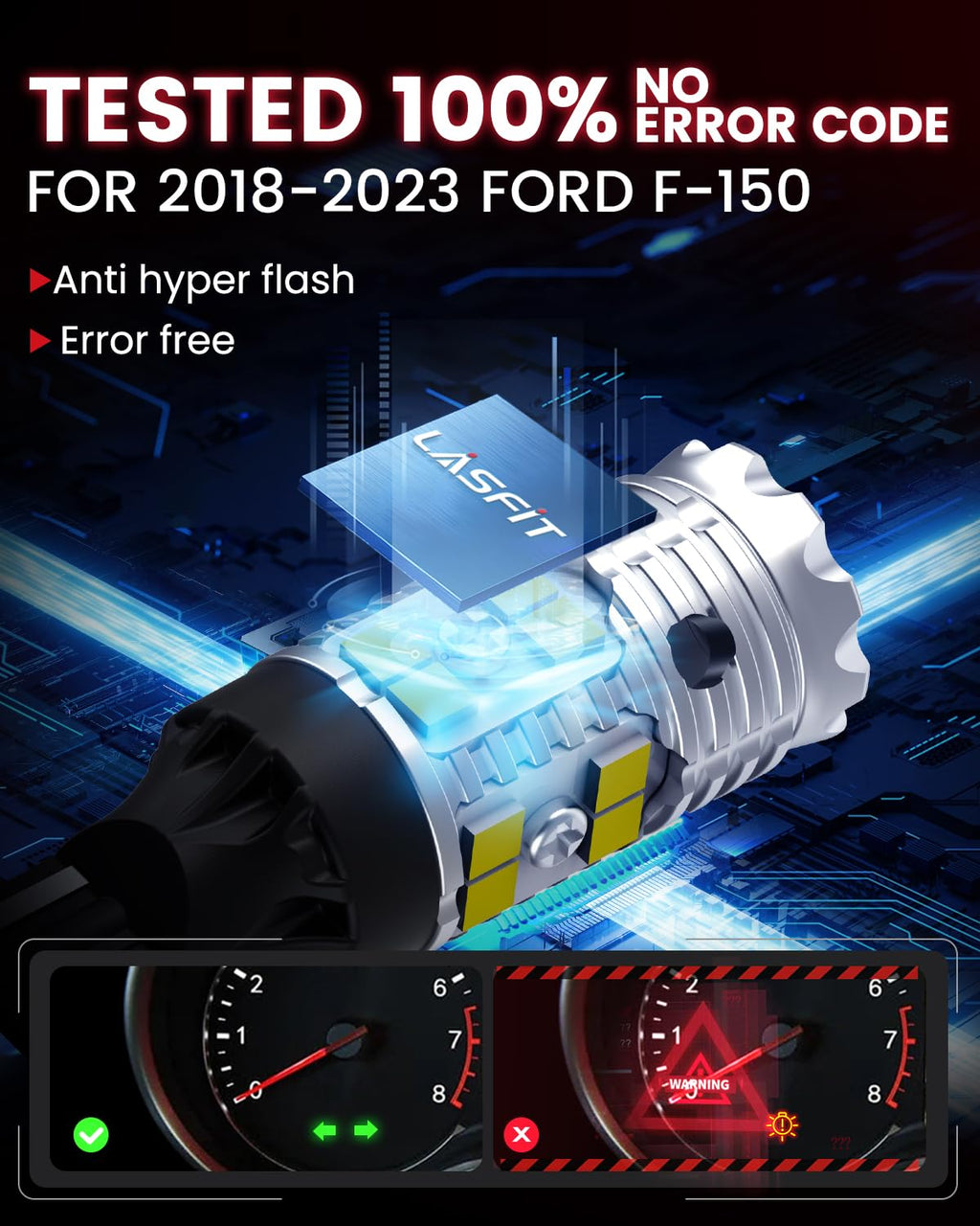 LASFIT 194 LED Bulb T10 168 192 White Bright for License Plate Bulb 2 PCS