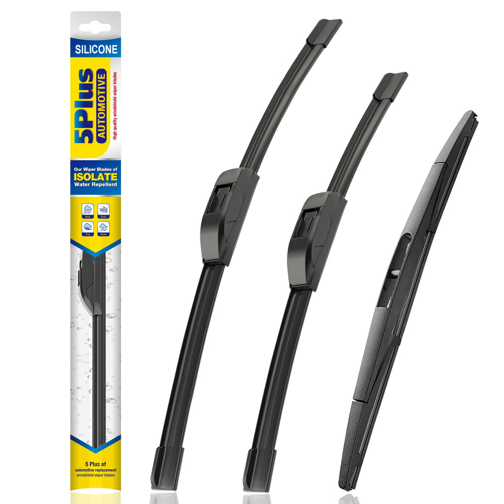 5 PLUS Silicone Windshield Wipers Fits Subaru Impreza 2017-2024 (3 PACK)