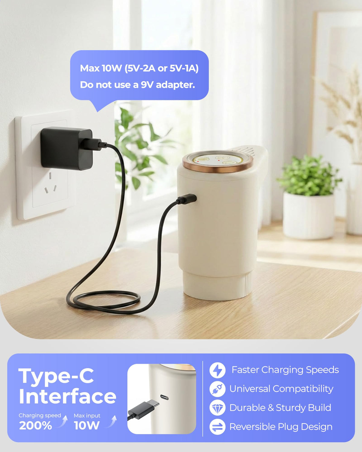 Water Jug Pump for 5 Gallon Bottle – Portable Electric USB-C Charging Dispenser, Dual Powerful Motors, Fast Flow, Fits 2-5 Gallon Jugs – Ideal for Home, Office, Camping, RV, Black