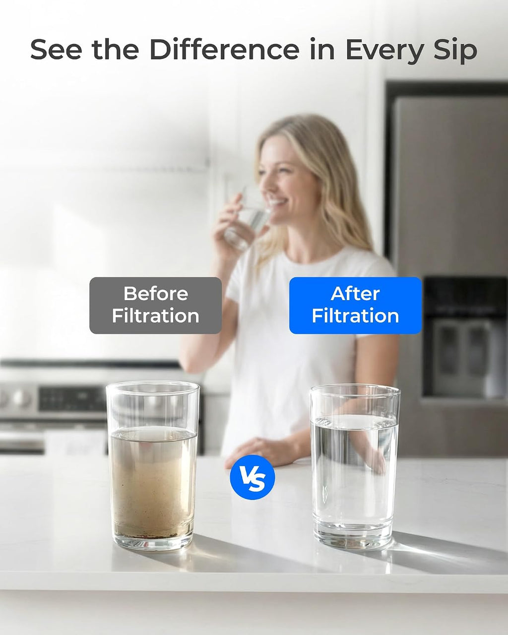Waterdrop LT1000PC ADQ747935 MDJ64844601 Refrigerator Water Filter, 3 Pack