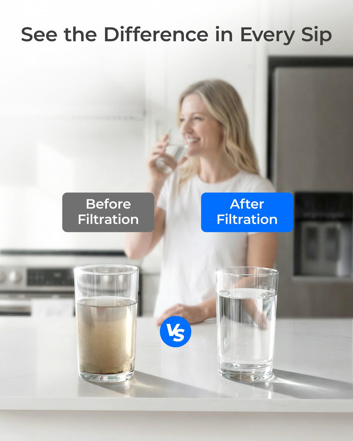 Waterdrop LT1000PC ADQ747935 MDJ64844601 Refrigerator Water Filter, 3 Pack