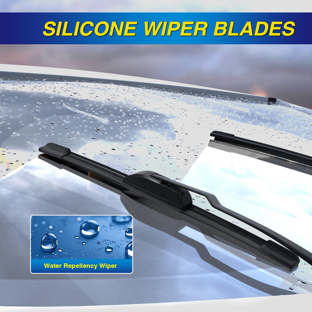5 PLUS Silicone Windshield Wipers Fits GMC Acadia 2007-2011 (3 PACK)
