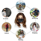 akgk KN95 Face Mask 50 PCS, Breathable Protection Masks, 5-Ply KN95 Black Masks, Cup Dust Safety Masks