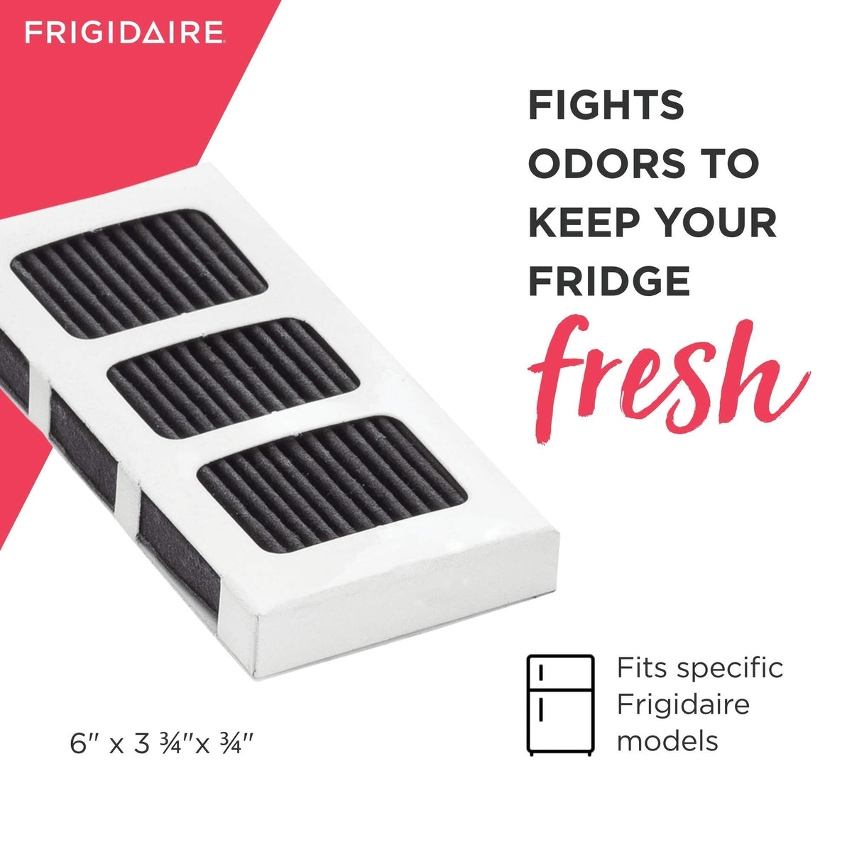 Frigidaire PAULTRA2 Refrigerator Air Filter Replacement, White, 1 Count