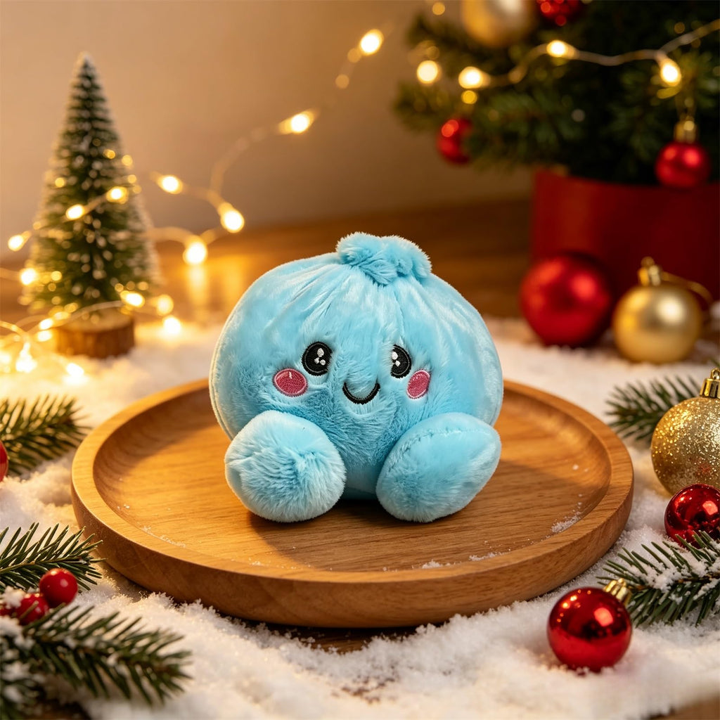 Plush Stuffed Dumpling Squishies, 3.94" Big Rainbow Squishes with Steamer