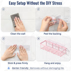 8 Pack Adhesive Bathroom Holders & Dispensers for Kids & Adults, Black