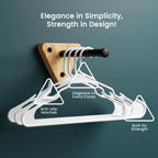 Utopia Home Plastic Hangers 50 Pack – Space Saving Clothes Hanger White