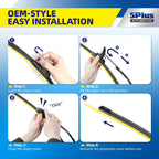 5 PLUS Custom-Fit Wipers fits Toyota RAV4 2001-2005 Windshield Wipers
