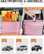 HOTOR Car Trash Can, Leakproof Car Organizer, 2-Gallon, Brown