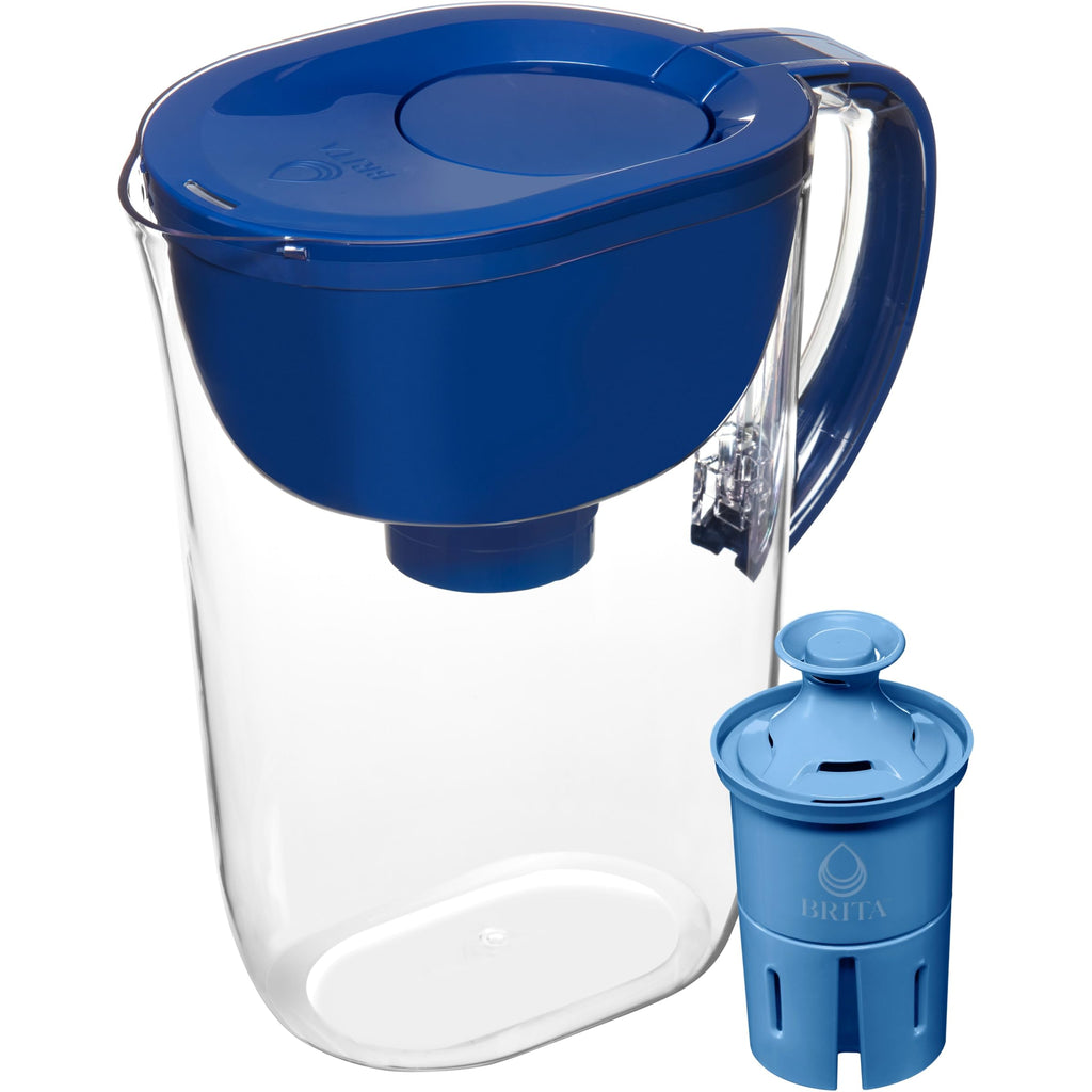 Brita Large 10-Cup Elite Water Filter Pitcher, WQA NSF/ANSI Certified, Reduces 99% of Lead, Microplastics, & 30 Contaminants, BPA-Free, Removes Chlorine Taste & Odor, 1 Filter Included, White