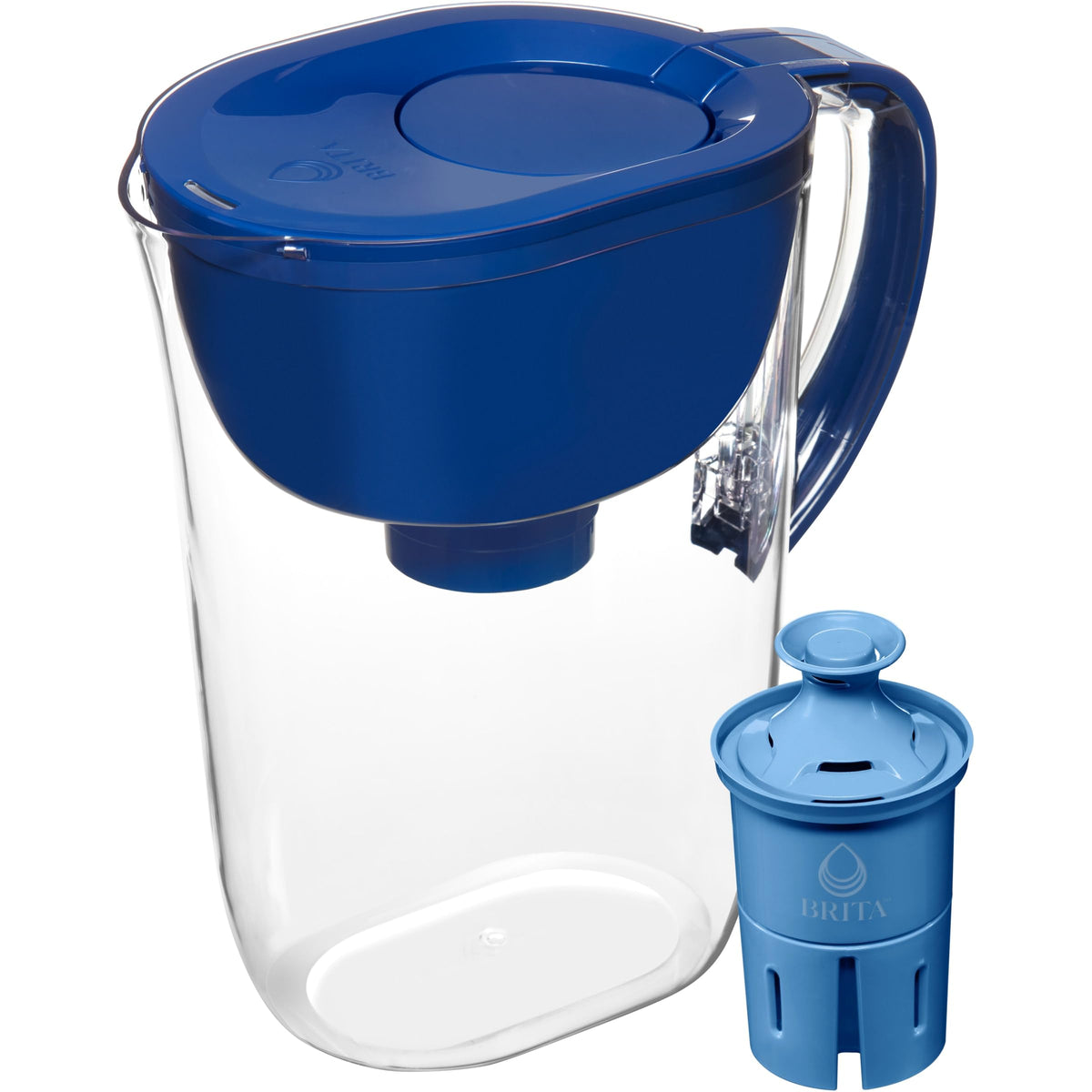 Brita Large 10-Cup Elite Water Filter Pitcher, WQA NSF/ANSI Certified, Reduces 99% of Lead, Microplastics, & 30 Contaminants, BPA-Free, Removes Chlorine Taste & Odor, 1 Filter Included, White