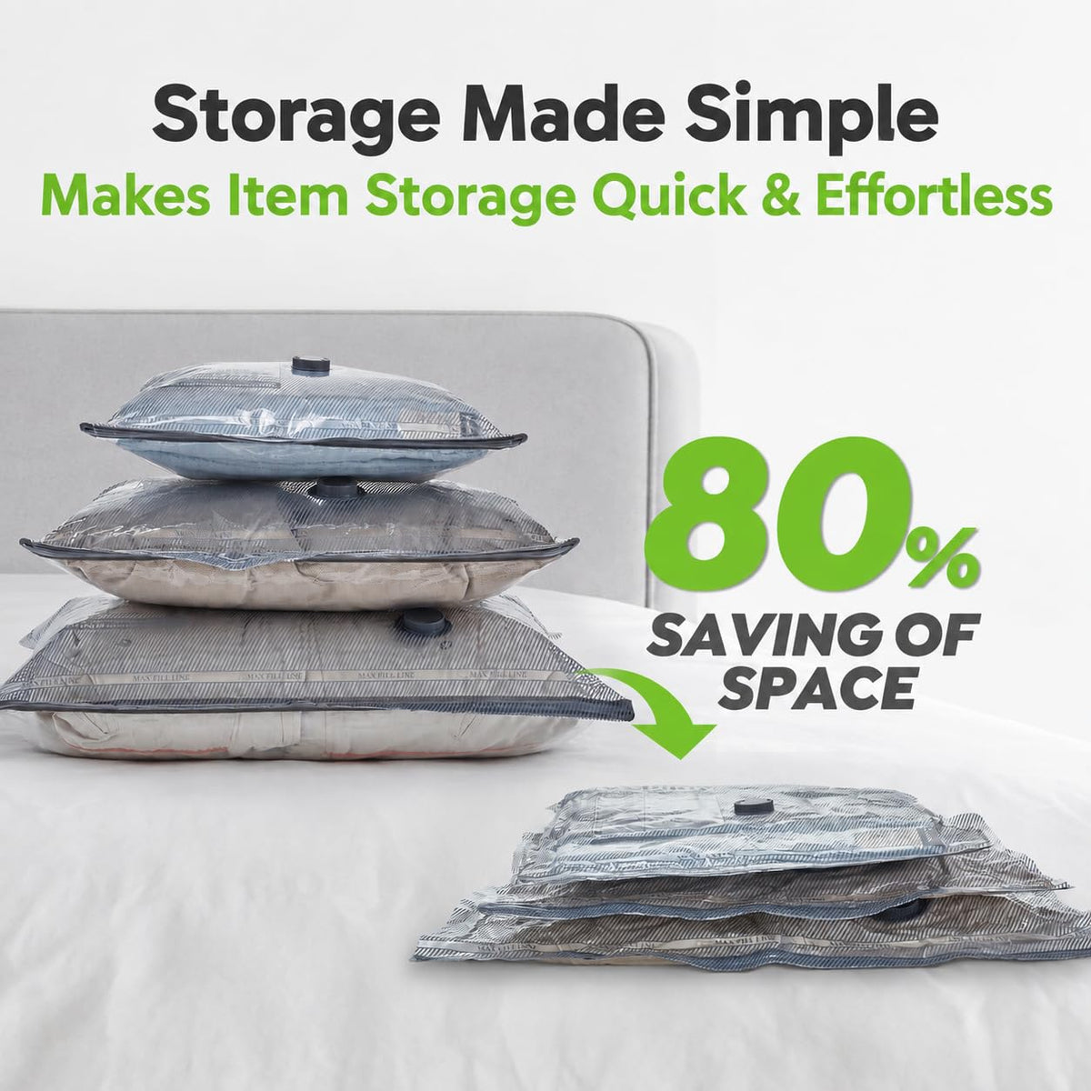 Vacbird Rechargeable Wireless Vacuum Pump + 10 Storage Bags – Compact Space Saver for Travel & Home, Perfect for Clothes, Blankets, Seasonal Organization