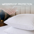 Set of 2 Pillow Protectors with Zipper Standard Size, Pillow Covers