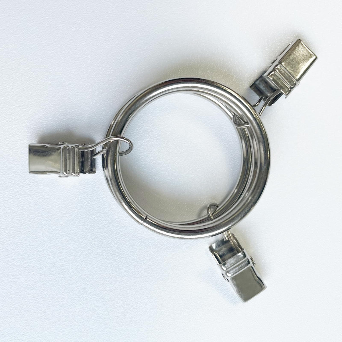 40 Pack Metal Curtain Rings with Clips, 1.5 in ID, Gold