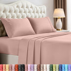 Queen Sheet Set, 4 Pieces 16" Deep Pocket Hotel Luxury Sheets, Heather Sage