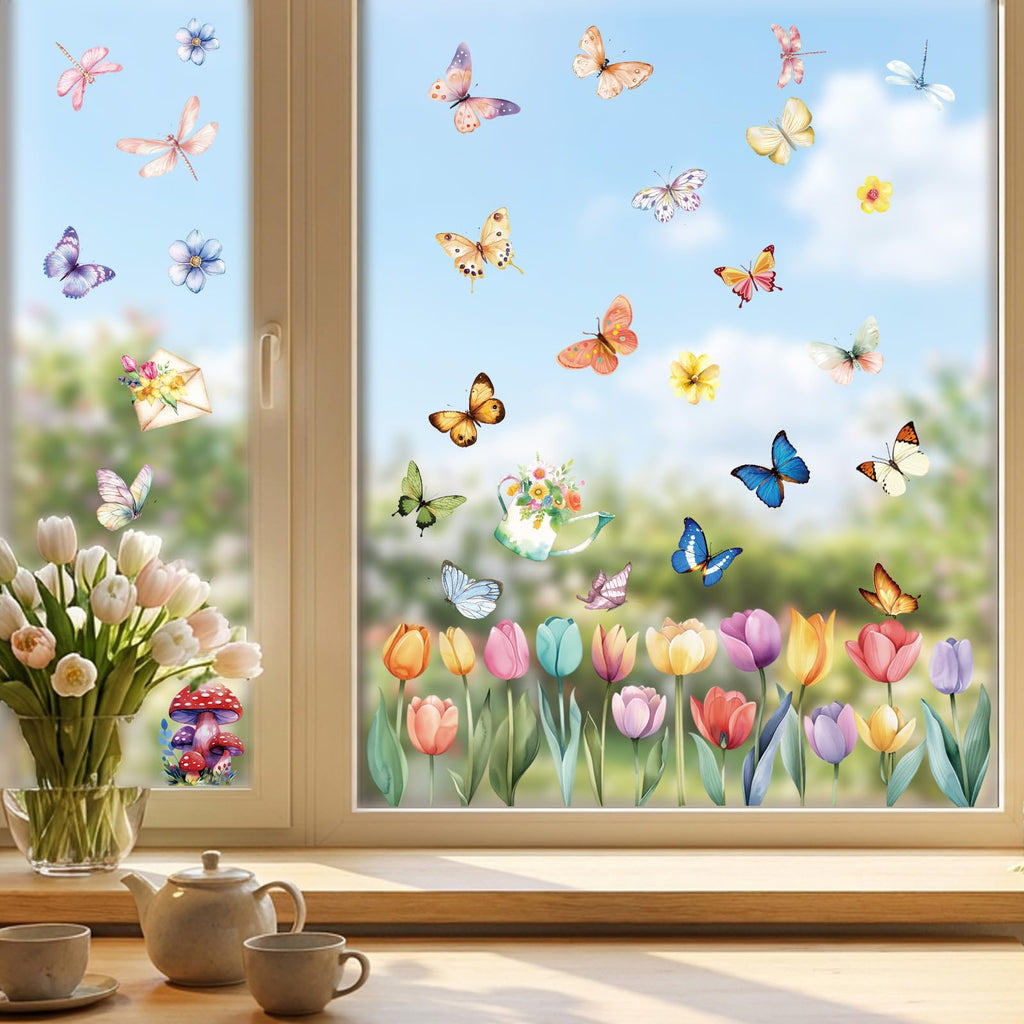Christmas Window Clings for Glass Windows, Stickers for Window Decorations