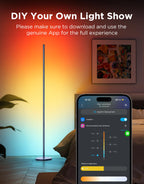 Govee RGBIC Floor Lamp Basic, 1000lm LED Corner Lamp, Champagne