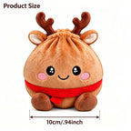 Plush Stuffed Dumpling Squishies, 3.94" Big Rainbow Squishes with Steamer