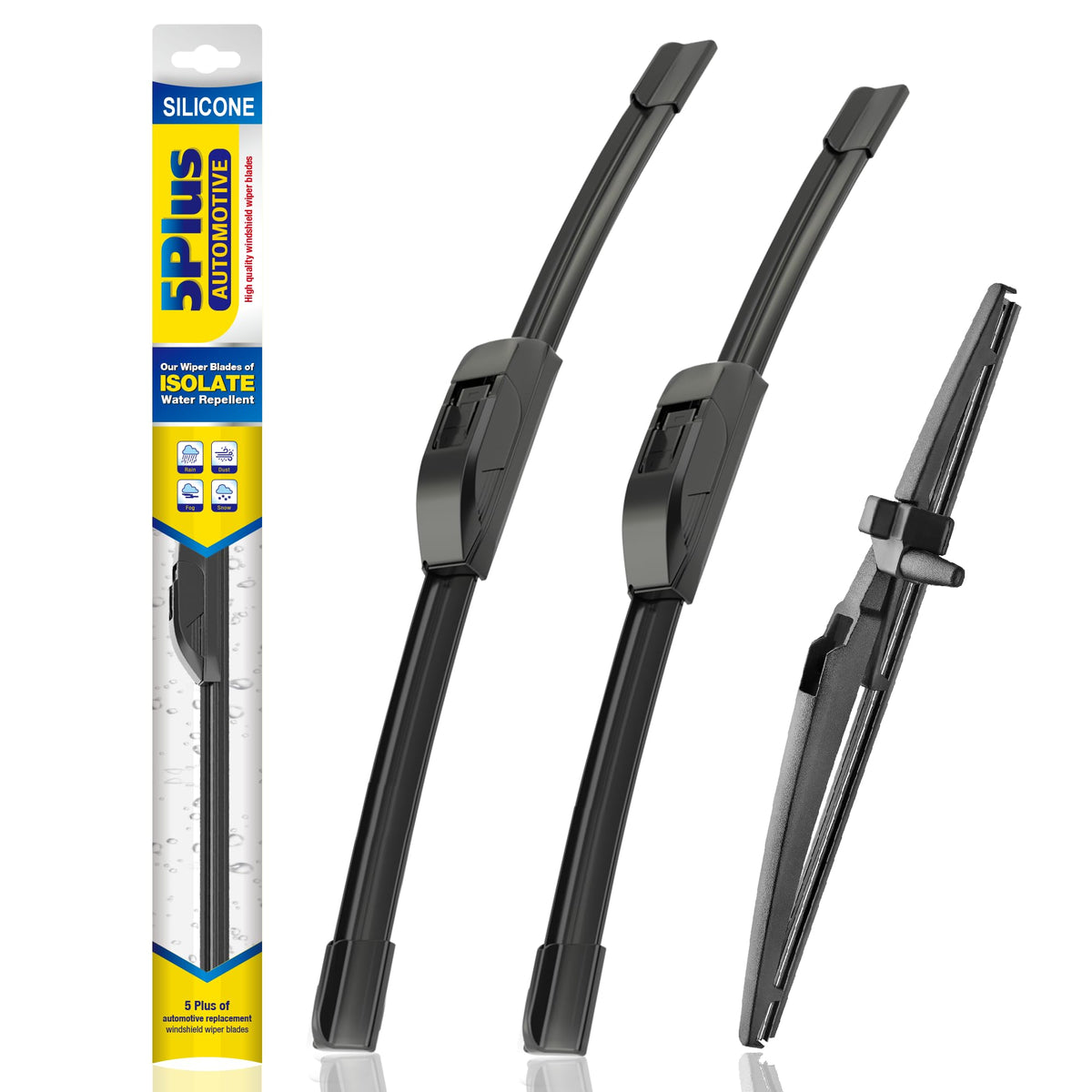 5 PLUS Silicone Windshield Wipers Fits Subaru Impreza 2017-2024 (3 PACK)